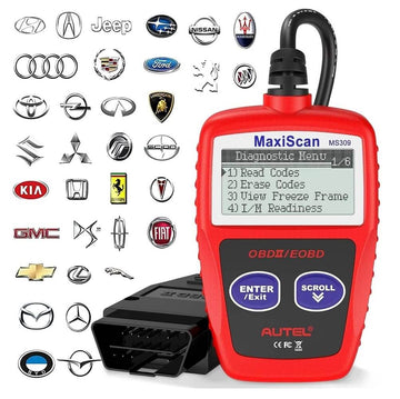 Autel MaxiScan MS309 OBD2 Fault Code Reader Scanner, Read/Clear Codes, View Freeze Frame Data, OBDII Auto Diagnostic Tool - (Container Product Without Box) - Imported from UK